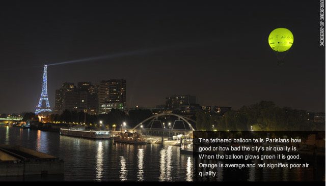Качество воздуха: в Париже проверяет воздушный шар