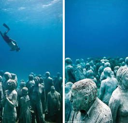 Завораживающее возрождение кораллового рифа на подводных скульптурах